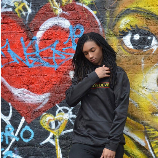Black box logo hoodie COMPAGNON DE VIE urban streetwear London